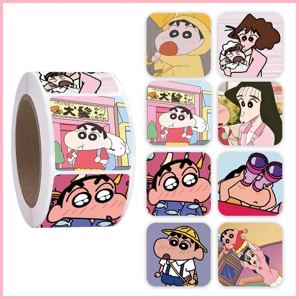 Stickers Crayon Shin-chan (500 Sheets/Roll) Crayon Shin-chan Cartoon ...