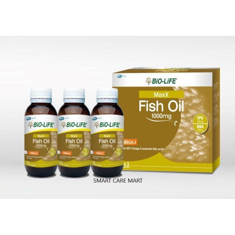 BiO-LiFE Bio Enriched Maxx Fish Oil (1000mg X 100s X 3) | Shopee Malaysia