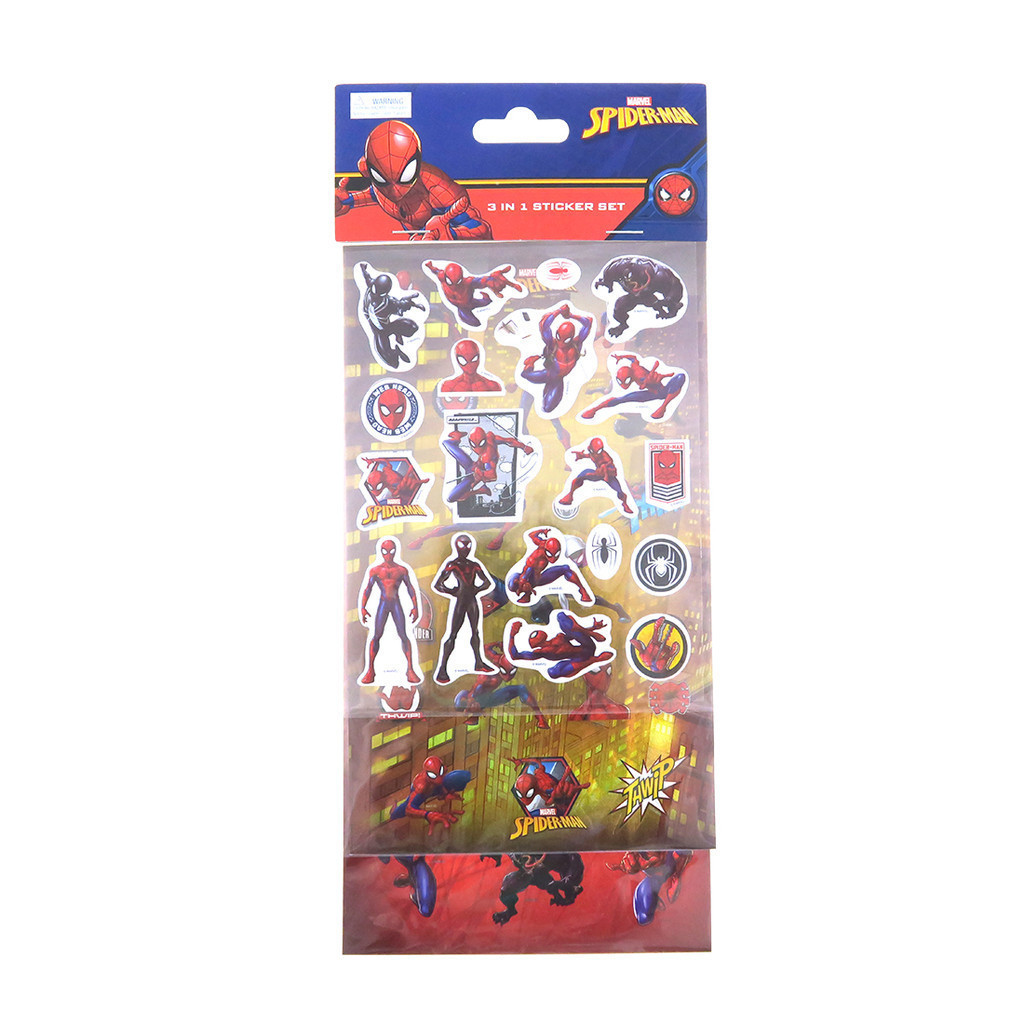 Spiderman Character 3 In 1 Sticker Set (7611) | Shopee Malaysia