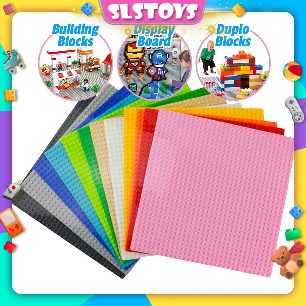 Square Baseplate Building Blocks Base Bricks Display Deco Plate ...