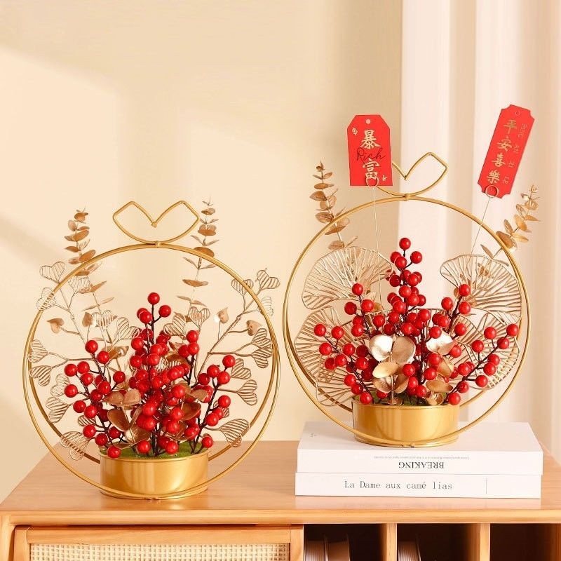 Flower Basket Fortune Red Fruit Set Bedroom Housewarming a Whole Set ...