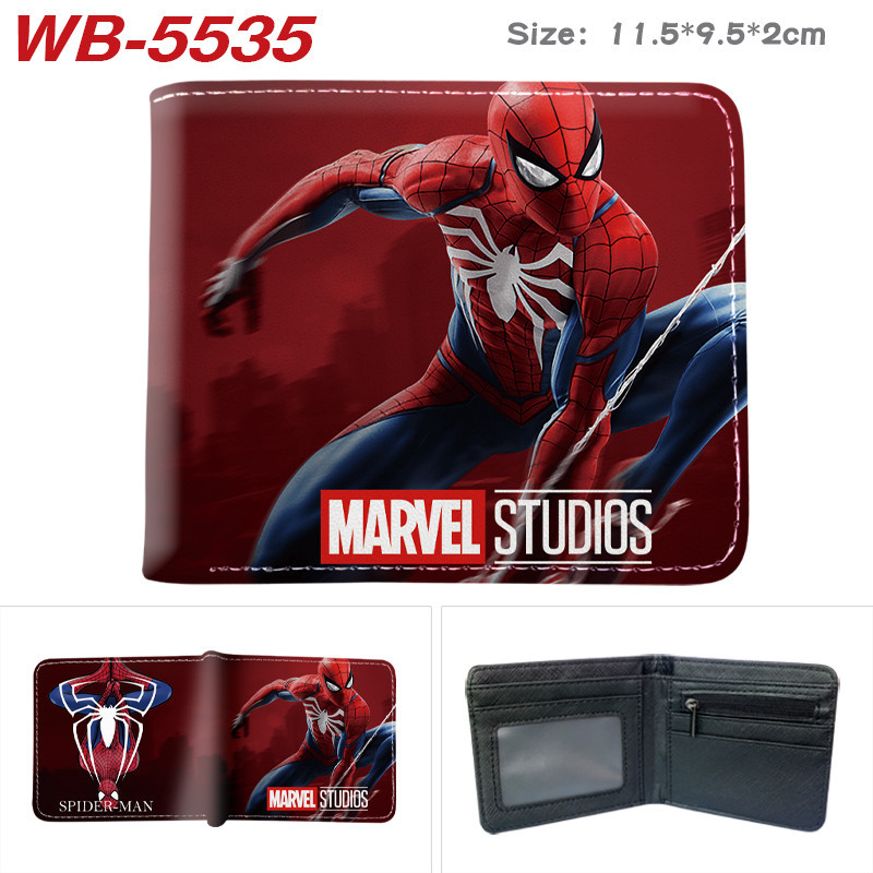 Marvel Spider Man Superman Cartoon PU Leather Mini Wallet for Kids Cute ...