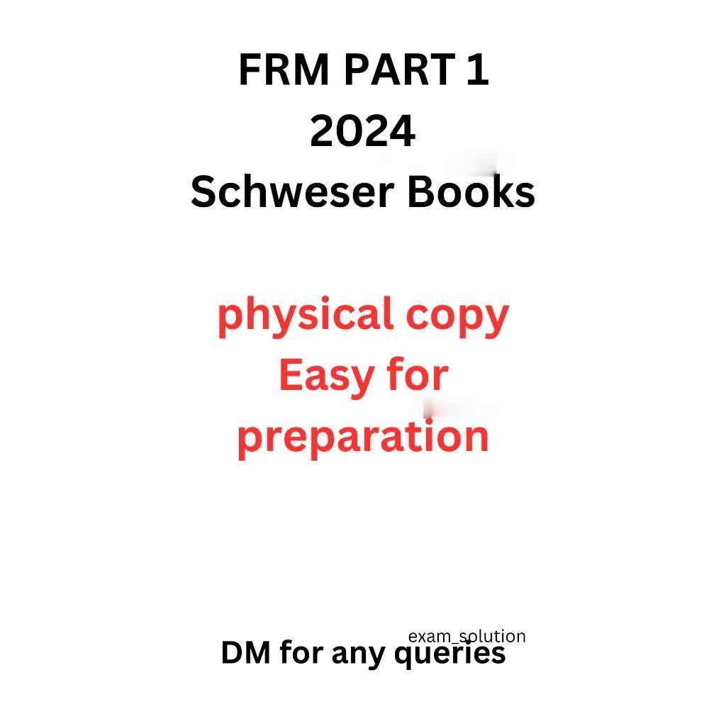 FRM PART 1 2024 Schweser books (physical copy) Shopee Malaysia