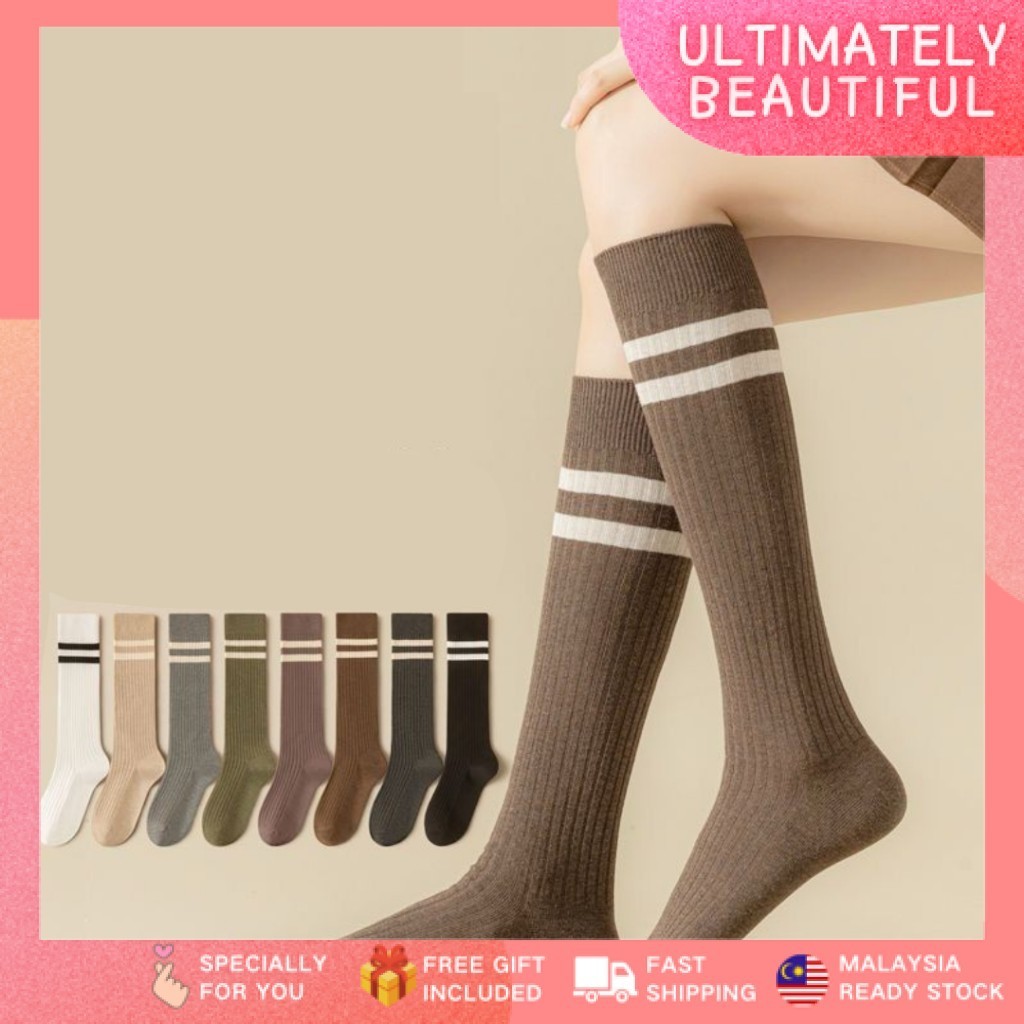 [Ready Stock] Ultimately Beautiful 1 Pair Plain Sock Thigh High Socks ...