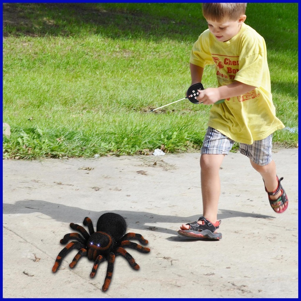 Remote Control Spider Scary Spider Prank With Glowing Eyes Spider Toys ...