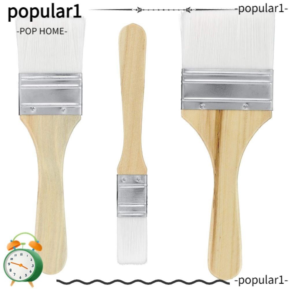 POP 3Pcs Synthetic Bristle Paint, Wood Chip and Utility Paint Brushes