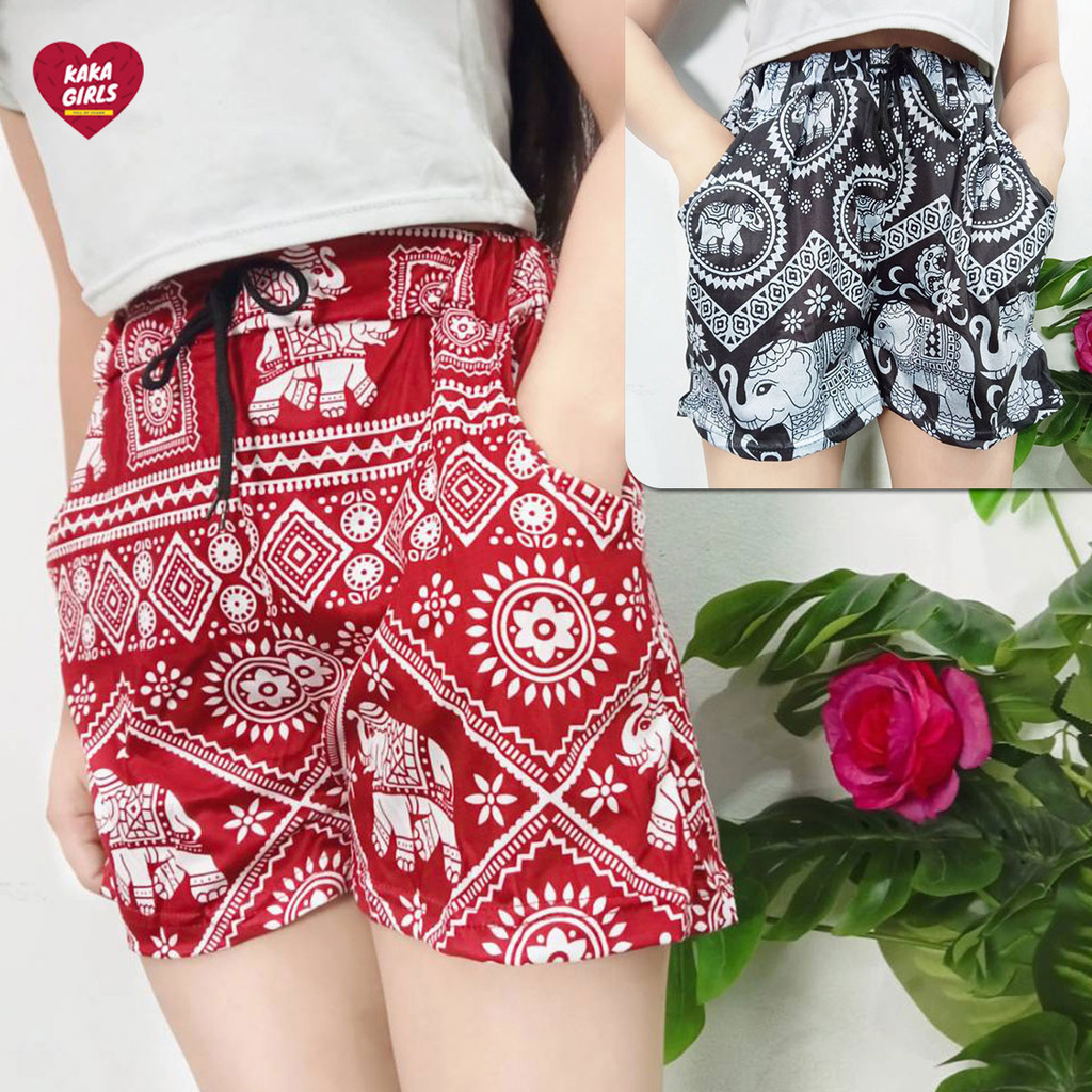 Lounge Pyjama Shorts 3d Ears Trunk Cartoon Lovely Elephant Loose