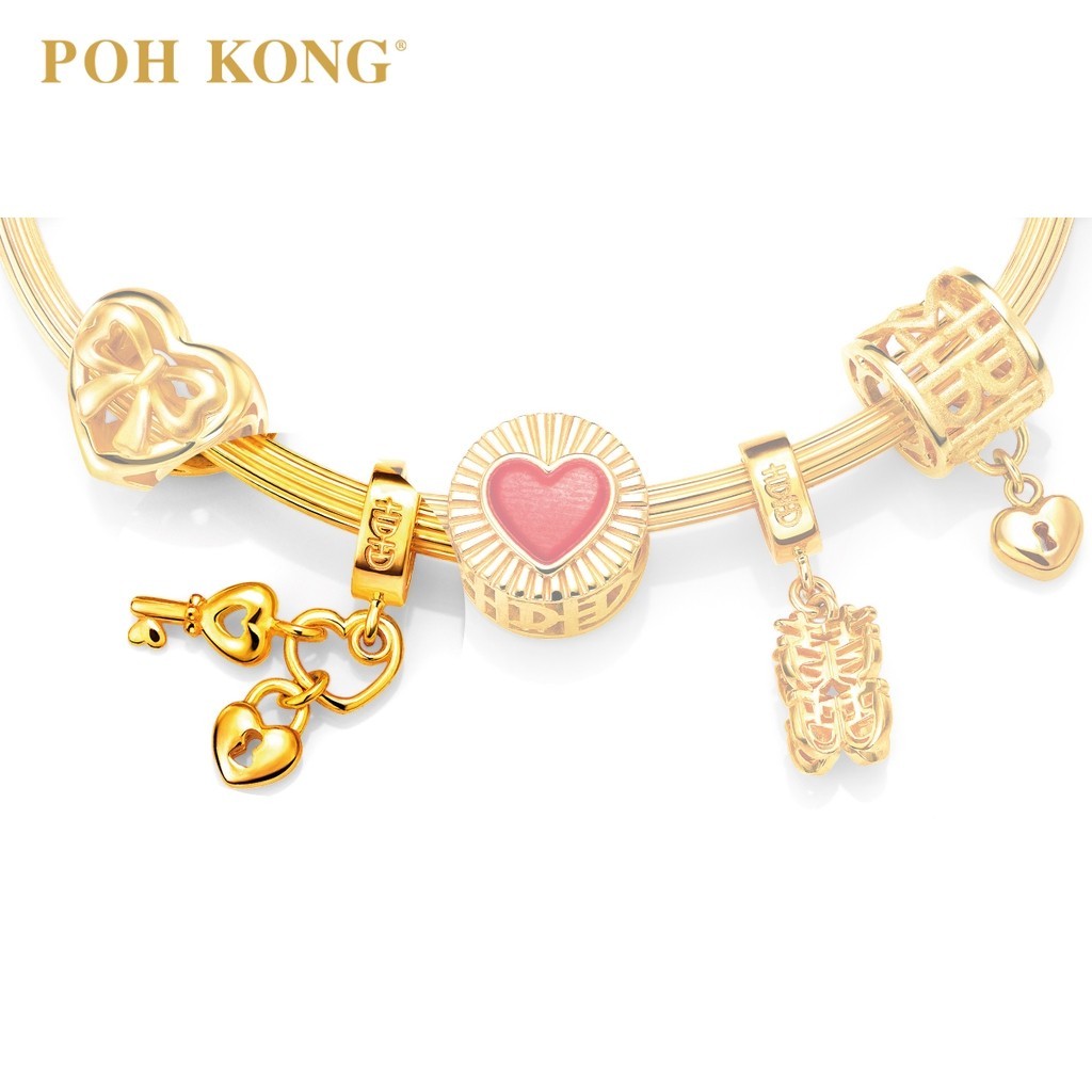 POH KONG Happy Love 916/22K Yellow Gold Charm (2019) | Shopee Malaysia