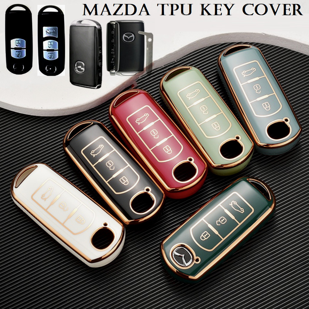 Happy MAZDA Car Key Cover Chrome Reflection TPU Car Key Remote Casing Sarung Kunci MAZDA 2 3 5 6