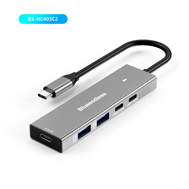 Blueendless 5 in 1 Type-c USB HUB 2A+2C High Speed USB3.2 Gen2 10Gbps ...