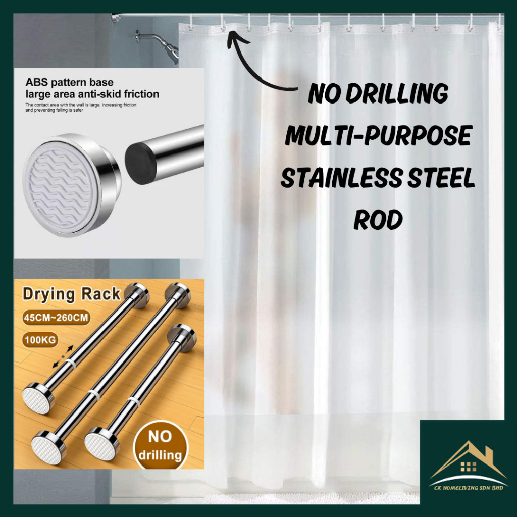 (🇲🇾 DEALS )Multifunctional Stainless Steel Retractable Shower Curtain