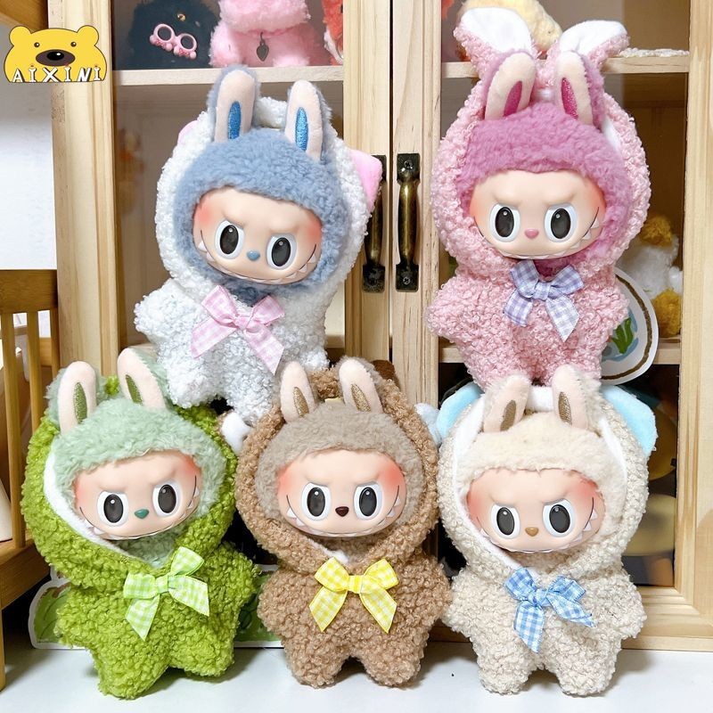 AIXINI 17cm Labubu Doll Clothes Fashion Dress And Hoodies Leisure Suit ...