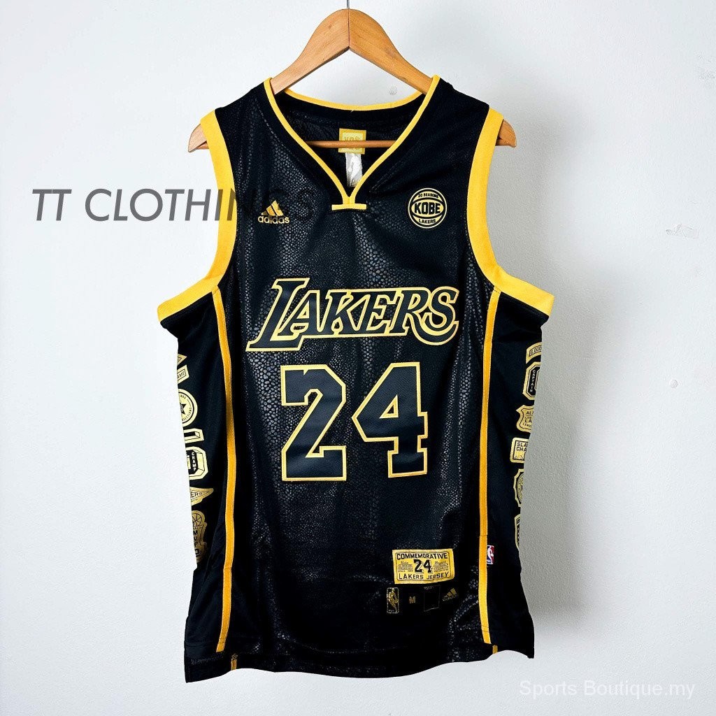 [PREMIUM] NBA Basketball Jersey Kobe Bryant #24 Golden Black Retro ...