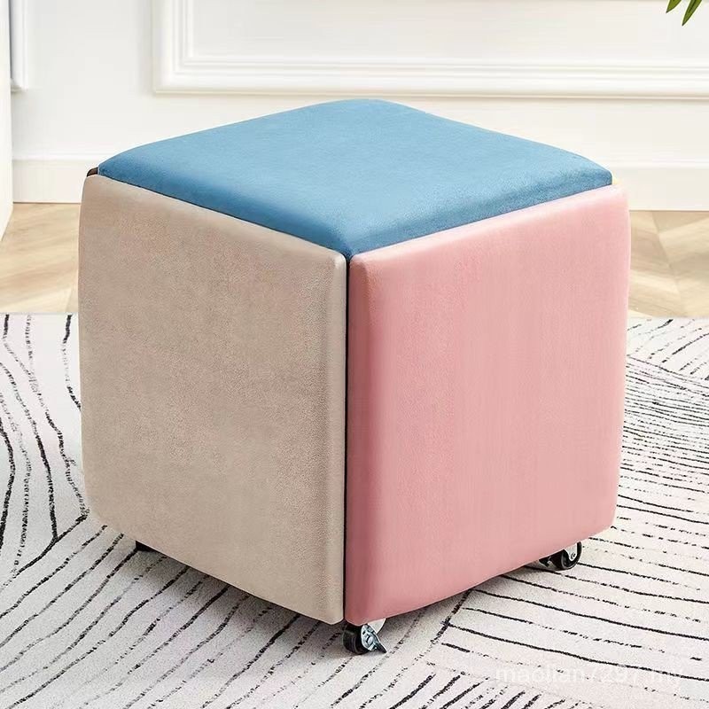 Multifunctional Rubik's Cube Stool Storage Five-in-One Combination ...