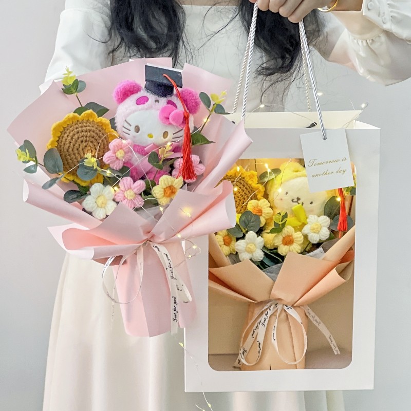 Graduation Bear Sanrio Sunflower Bouquet Star Kirby Doraemon Bouquet ...