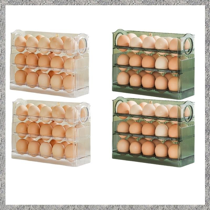 (E M K O) Refrigerator Egg Rack Flip Fridge Door Egg Storage Rack Tray ...