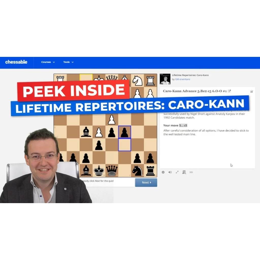 PREMIUM!! CHESS VIDEO Lifetime Repertoires Caro-Kann by GM Erwin L'Ami ...