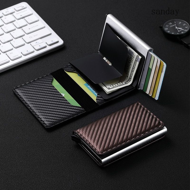 R RFID Antitheft Swipe Card Holder Automatic Popup UltraThin Credit