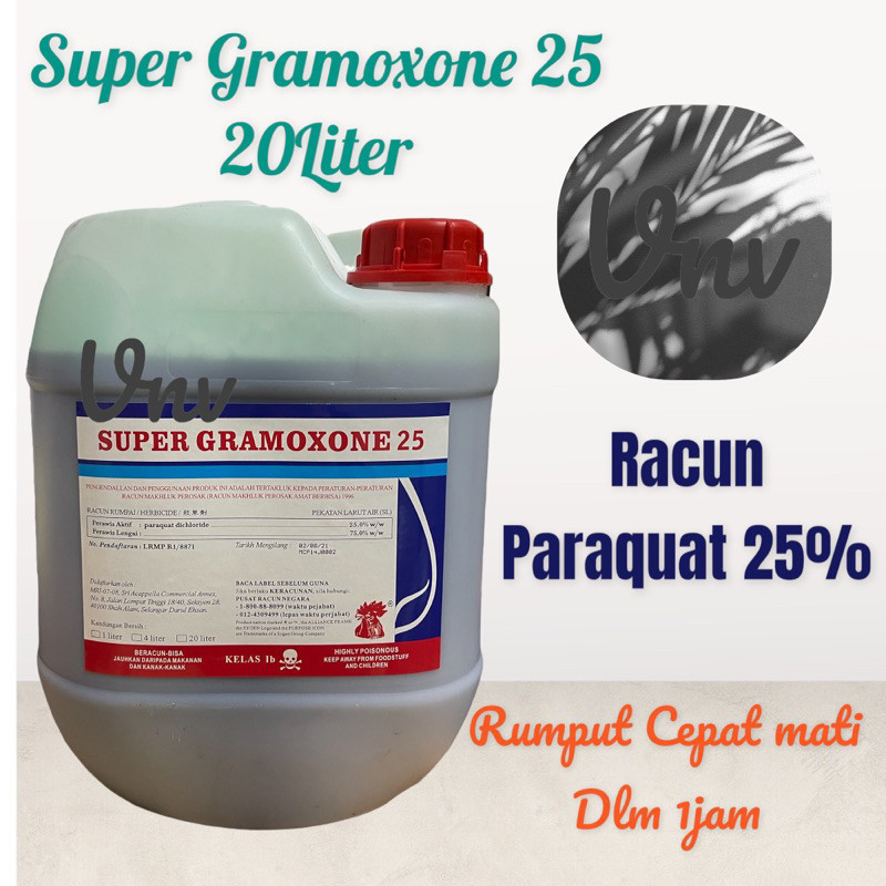 20l Racun Sentuh 25 Rumput Lalang Rumpai Sambau Degil Racun Cepat Mati