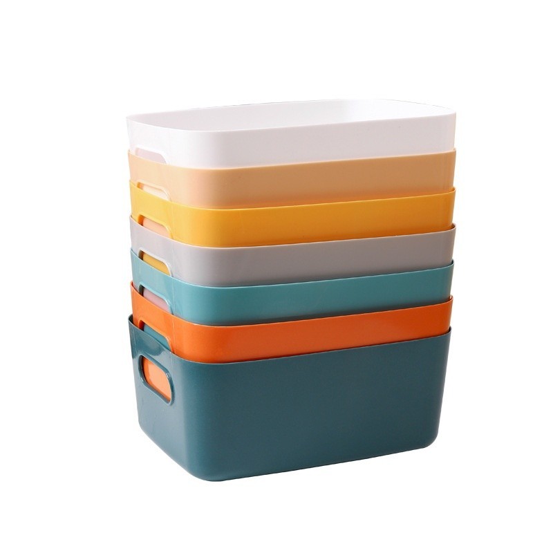 Desktop Storage Box Rectangular Office Desk Key Cosmetics Organize ...
