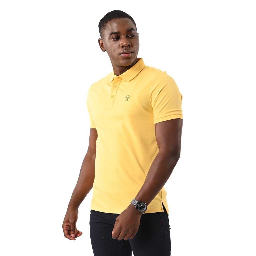 Maroon and yellow polo shirt online