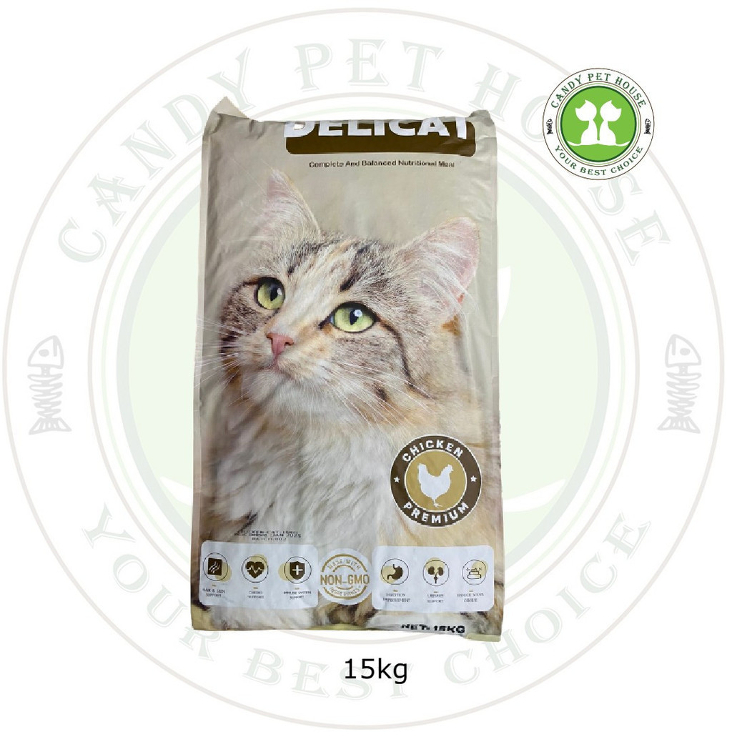 Delicat Dry Cat Food Premium 15kg Shopee Malaysia