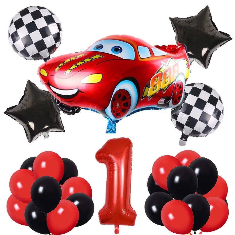 McQueen Car Foil Balloons Disney Birthday Balloons Set Birthday Party ...