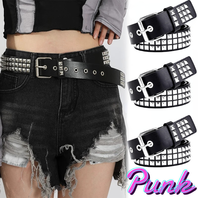 Punk Nietengürtel Damen & Herren - Edgy Style Mit Silbernieten