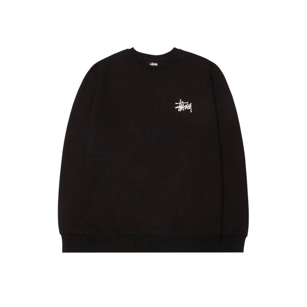 Stussy BASIC CREW Black Unused | Shopee Malaysia