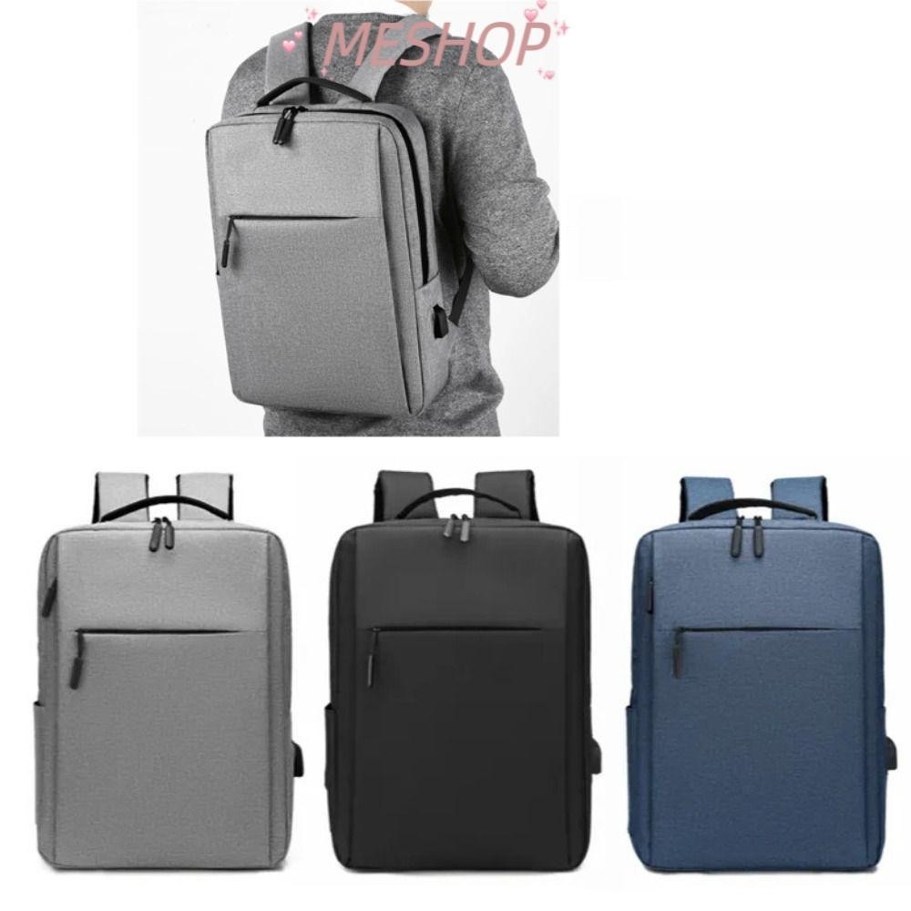 ME-BEAUTY Versatile Backpack, Black Grey Blue 15.6 Inch School Student ...