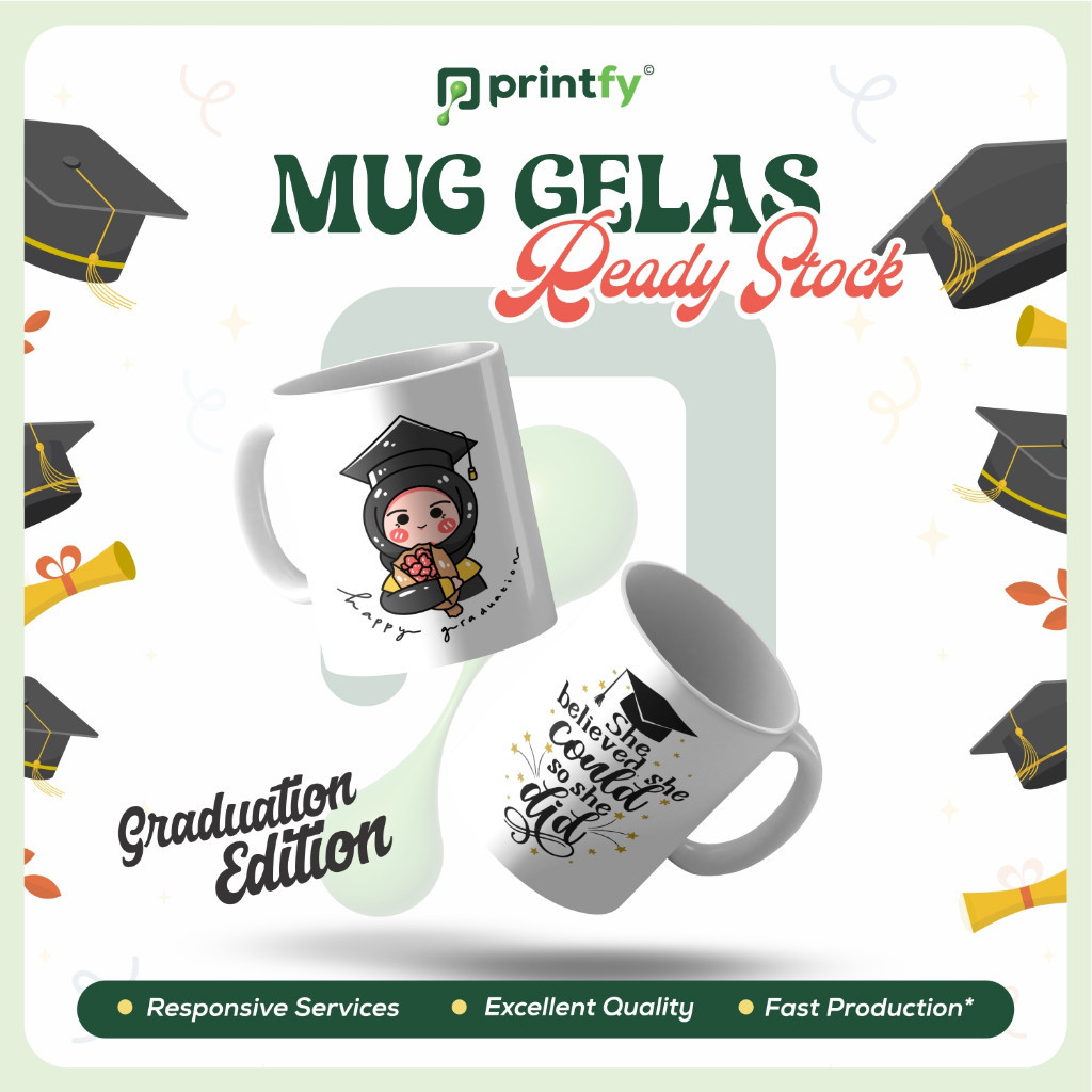 Happy Graduation Mug (Printfy.id) | Shopee Malaysia