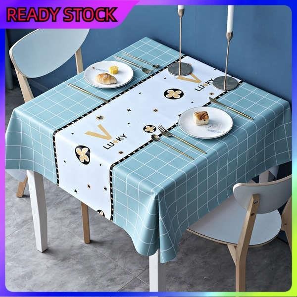 Alas Meja Makan 6 Kerusi Table Cloth Tikar Mewah Ringan Nordic Kalis Air Dan Tahan Minyak 5478