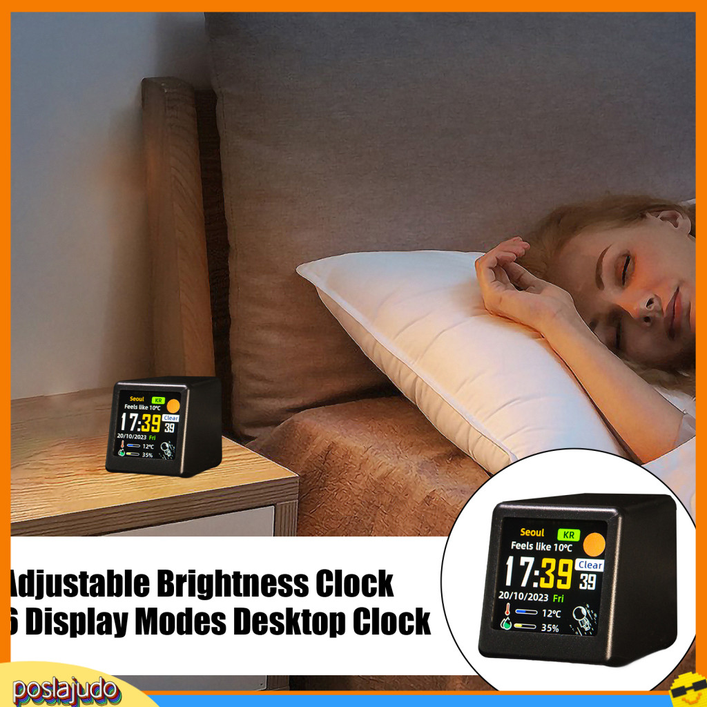 [poslajudo] Weather Icons Alarm Clock Customizable Clock Color Wifi ...