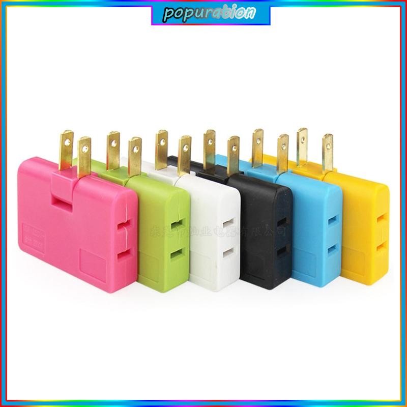 POP 3 in 1 Extension Plug Adapter 2-prong Rotatable Socket Converter ...