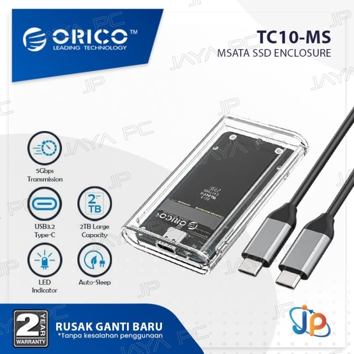 Orico TC10-MS Case External mSATA SSD Enclosure USB-C | Shopee Malaysia