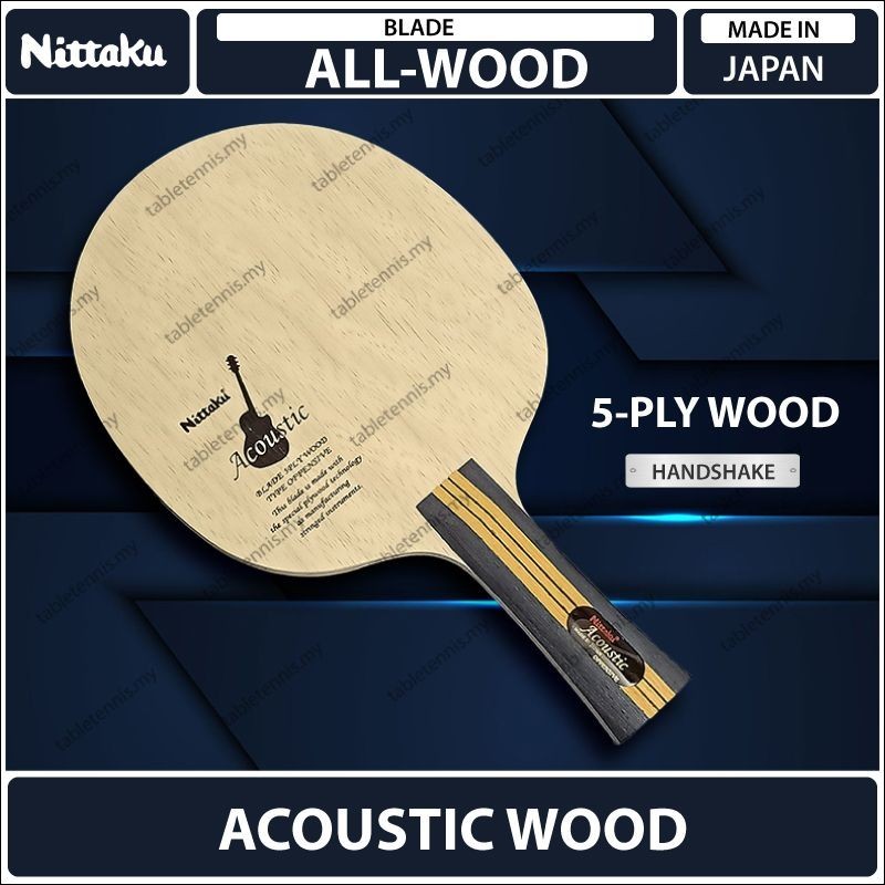 Nittaku Acoustic Wood Table Tennis Blade Paddle Bat Racket Ping Pong ...
