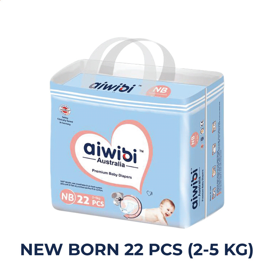 Aiwibi Australia Premium Baby Tape Style Diaper (new Born-22pcs ...