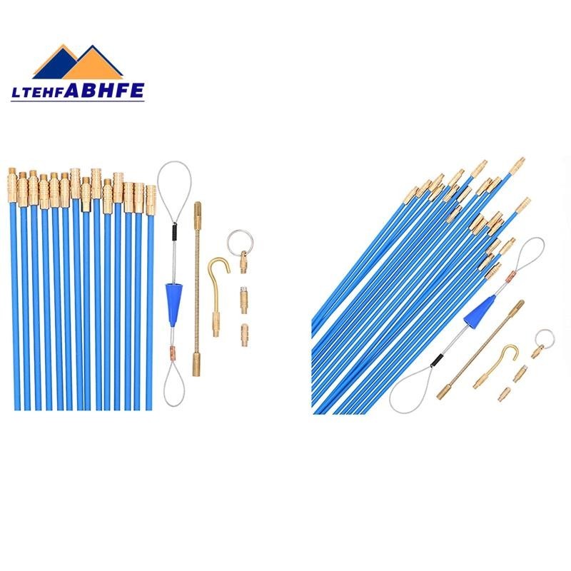 ⚡⚡Fiberglass Fish Tape Cable Rods,Electrical Wire Running Push/Pull Kit ...