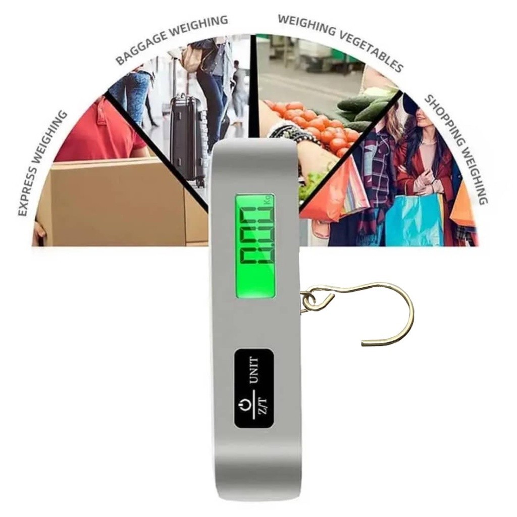 Scale Weight Suitcase Travel Bag Hang Scale Tool Alat Penimbang Beg