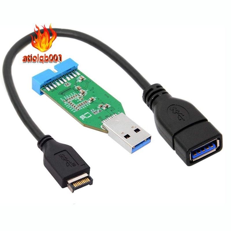 USB 3.1 Cable on Motherboard 20-Pin Plug Socket Hub Adapter Motherboard ...