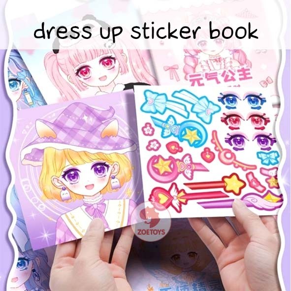 Bundled Joys Dress Up Sticker Book Cute Girl Reusable Dress Up Stickers Book Craft Supplies