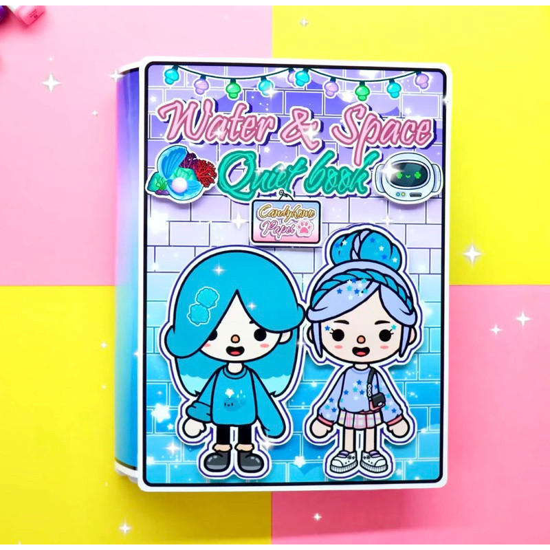 Toca Life world安静书纸娃娃屋 Toca bocaaquarium for two cute girls-paper doll ...