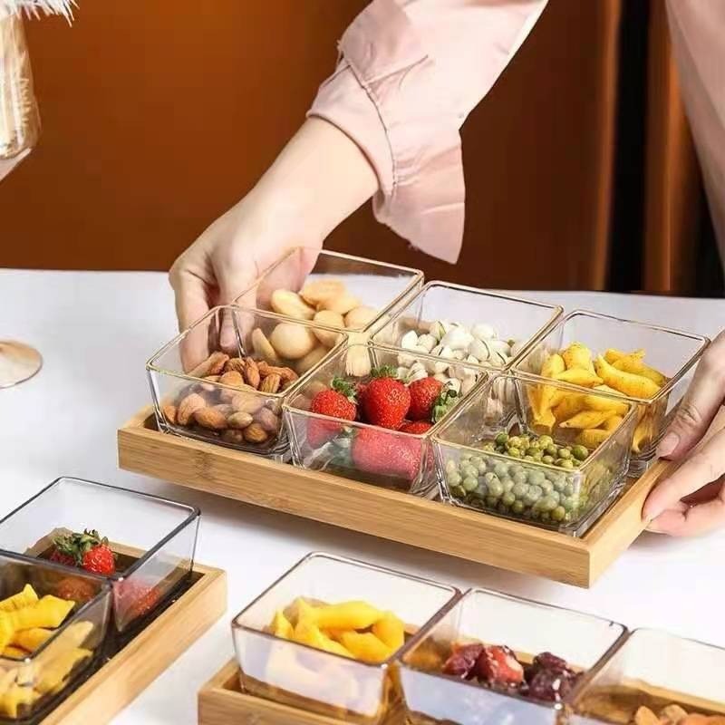 Candy Nuts Transparent Fruit Box Cover European Snack Tray Melons Seeds ...