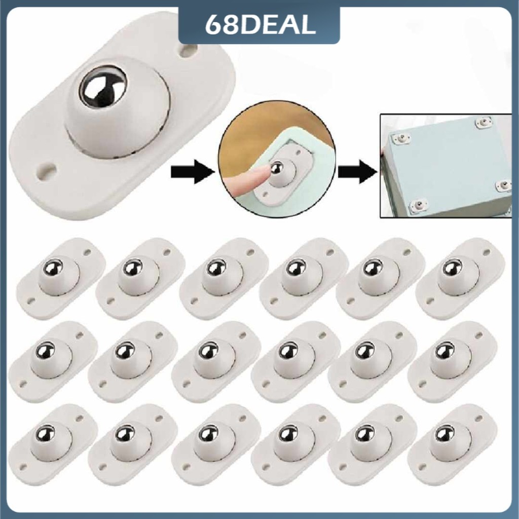 [Johor Stock] 4pcs Self-adhesive Rotating Wheels Mini Swivel Casters ...