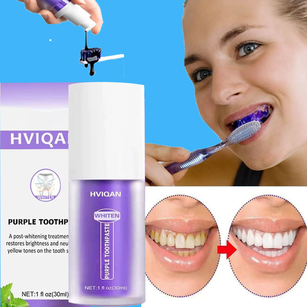 Purple Bleaching Cream V34 Remove Stains On Teeth Reduce Teeth & Gums