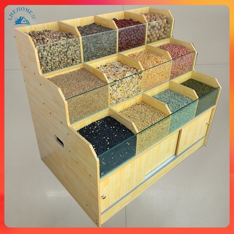 Store Bulk Snack Rack Supermarket Grain Display Rack Dried Fruit ...