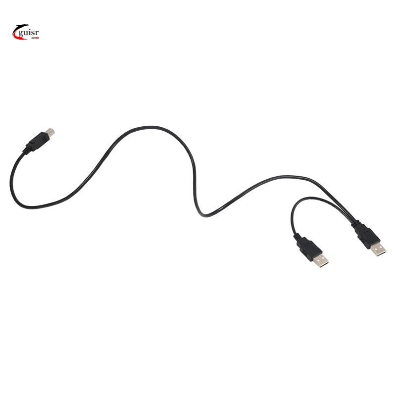 Dual usb 2 0 male to standard b male y cable 80cm for printer scanner
