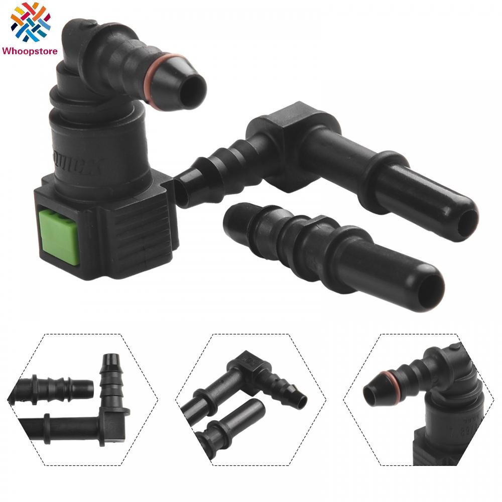 2 Connecteurs Rapides Mâles Pour Tuyau Carburant 6 Mm - Raccords Libération Rapide 7,89 Mm, Noir, Plastique