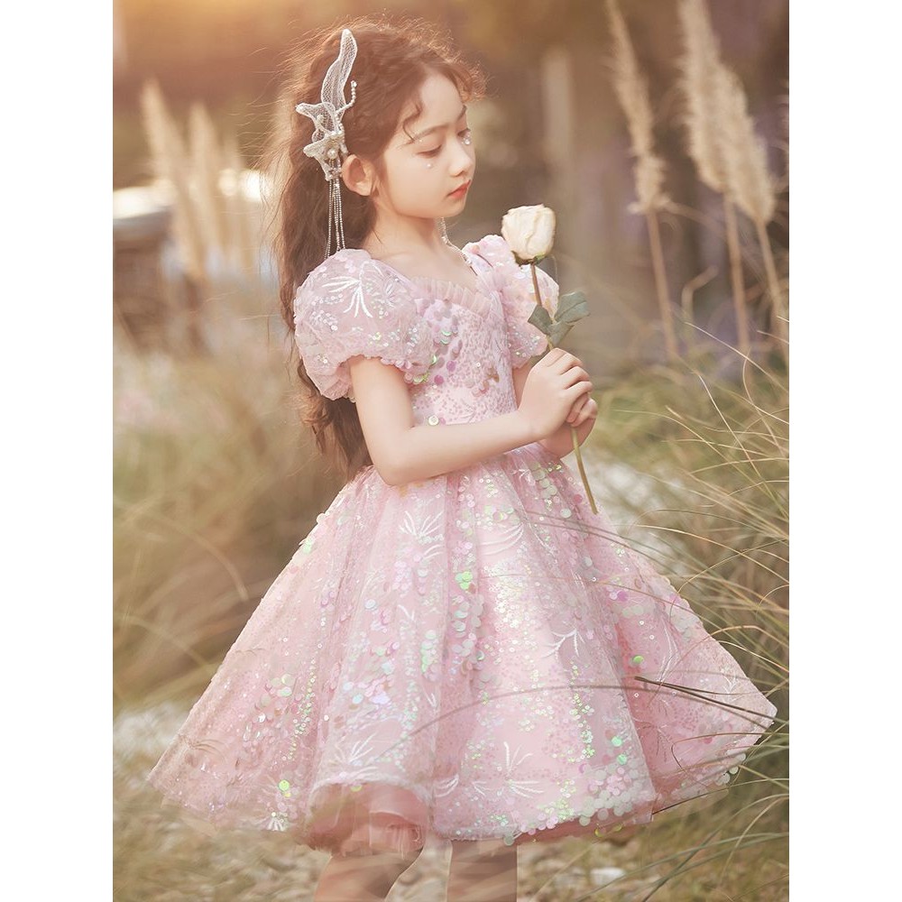 Kid Girl Princess Piano Summer Performance Host Evening Dress main image 1