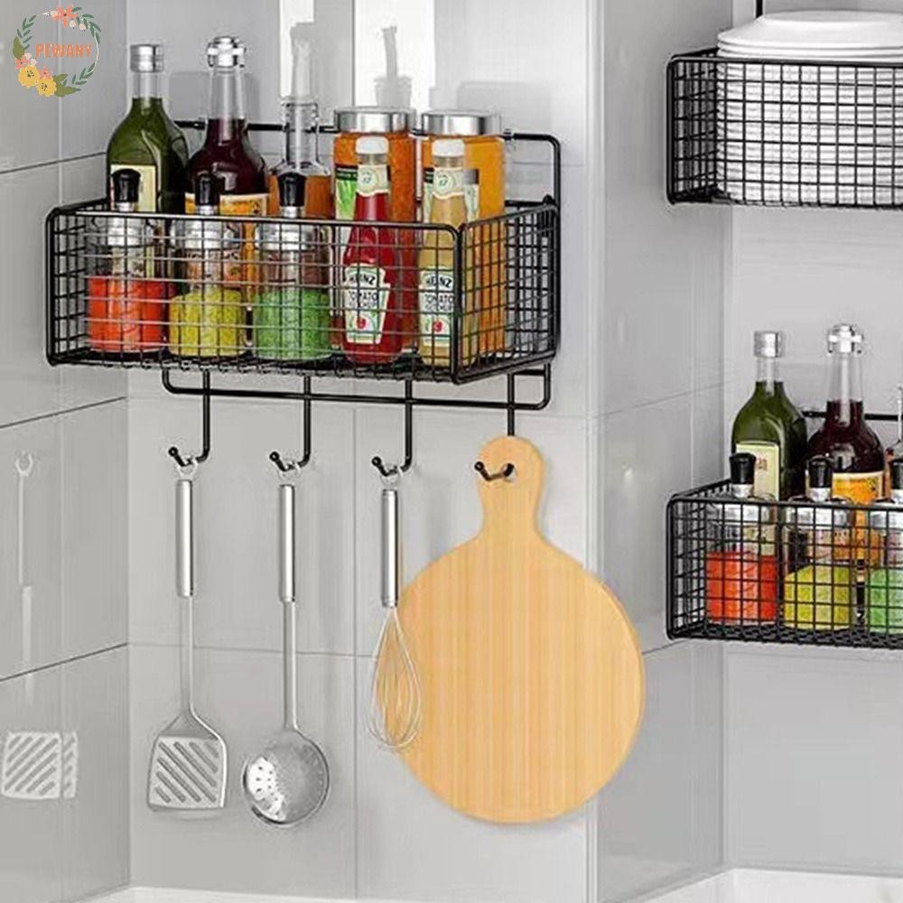 PEWANY Bathroom Storage Rack, Iron Rectangular Shampoo Rack ...